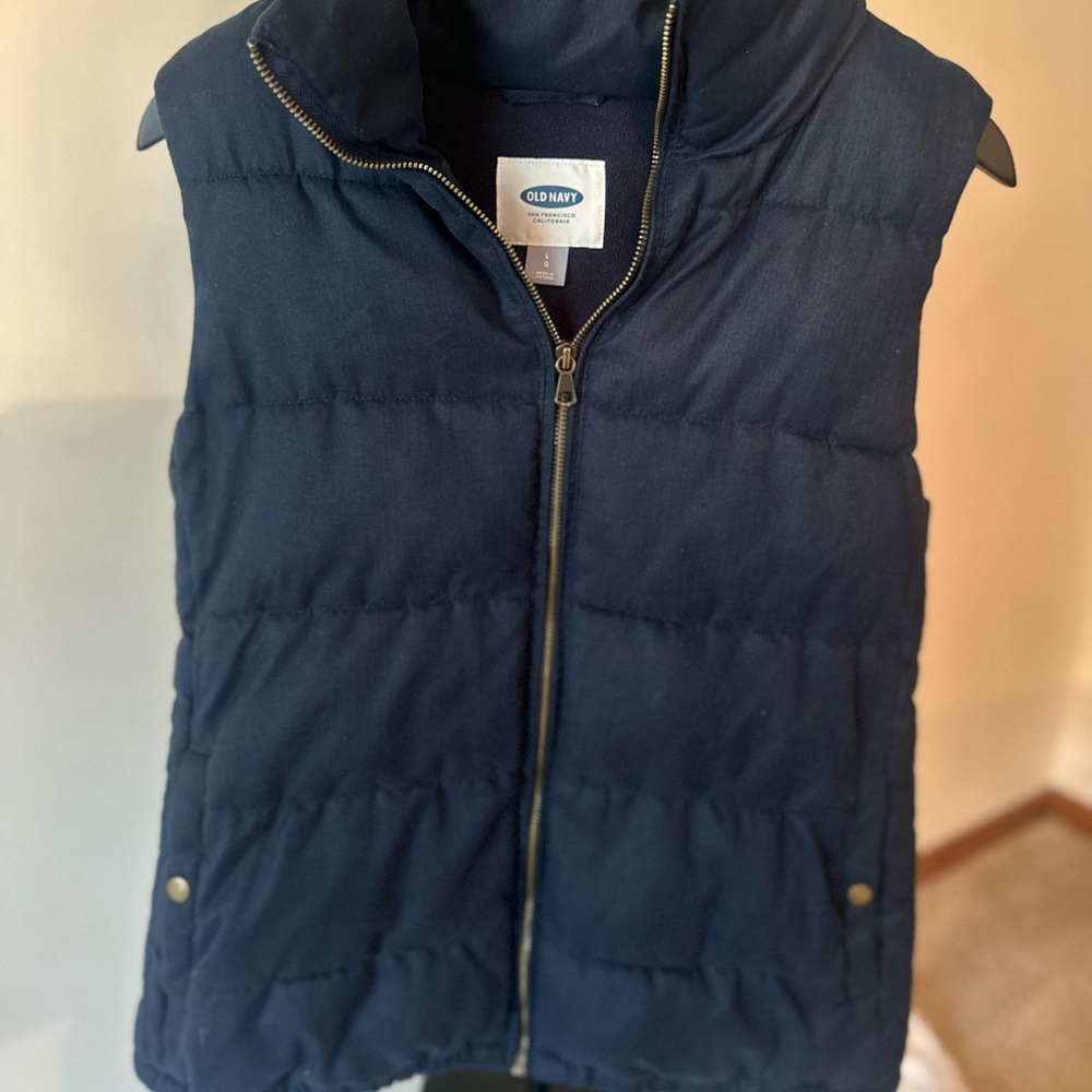 Old Navy Dark Blue Quilted Vest